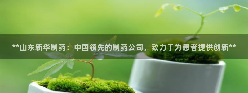 九游会老哥俱乐部交流社区：**山东新华制药：中国领先的制药公司，致力于为患者提供创新**