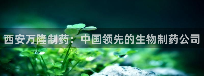 九游会老哥俱乐部官网：西安万隆制药：中国领先的生物制药公司
