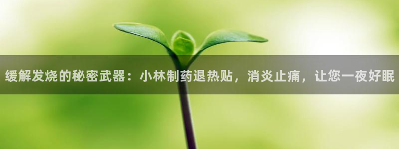 老哥吧九游会：缓解发烧的秘密武器：小林制药退热贴，消炎止痛，让您一夜好眠