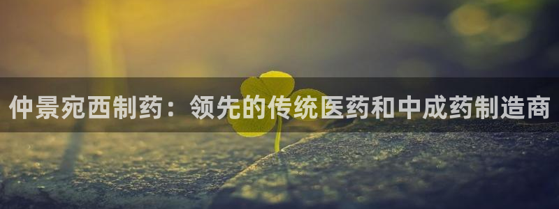 九游会老哥必备的交流社区：仲景宛西制药：领先的传统医药和中成药制造商