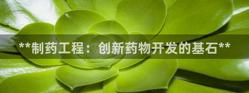 九游会老哥俱乐部必备的交流社区：**制药工程：创新药物开发的基石**
