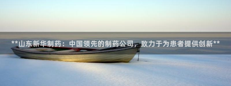 九游会老哥俱乐部必备的交流社区论坛：**山东新华制药：中国领先的制药公司，致力于为患者提供创新**