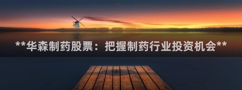 9游会老哥：**华森制药股票：把握制药行业投资机会**