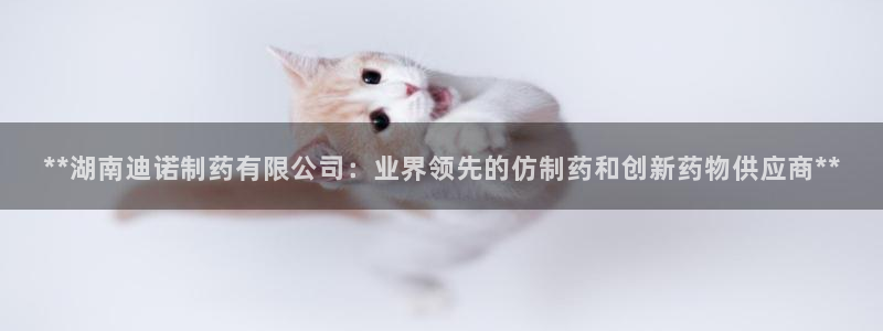 老哥吧九游会：**湖南迪诺制药有限公司：业界领先的仿制药和创新药物供应商**