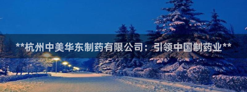 九游老哥俱乐部官网登录入口：**杭州中美华东制药有限公司：引领中国制药业**