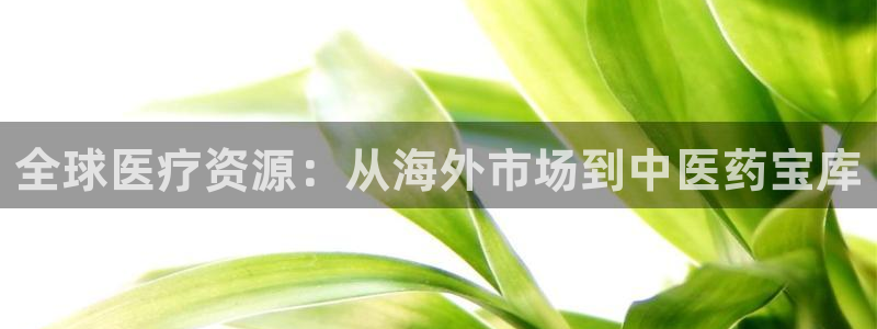 老哥吧九游会：全球医疗资源：从海外市场到中医药宝库